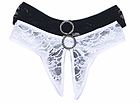 Stretch lace open front panty, Plus Size